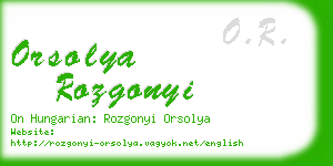 orsolya rozgonyi business card